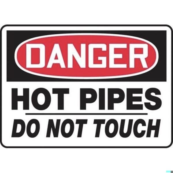 Accuform OSHA DANGER SAFETY SIGN HOT PIPES MEQM166XV MEQM166XV - main